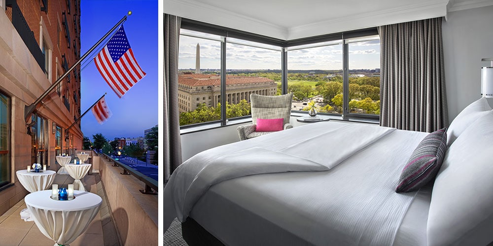 The JW Marriott Washington DC boasts great views of the nation's capital.