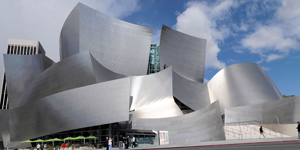 The Walt Disney Concert Hall, downtown L.A., is one of the city