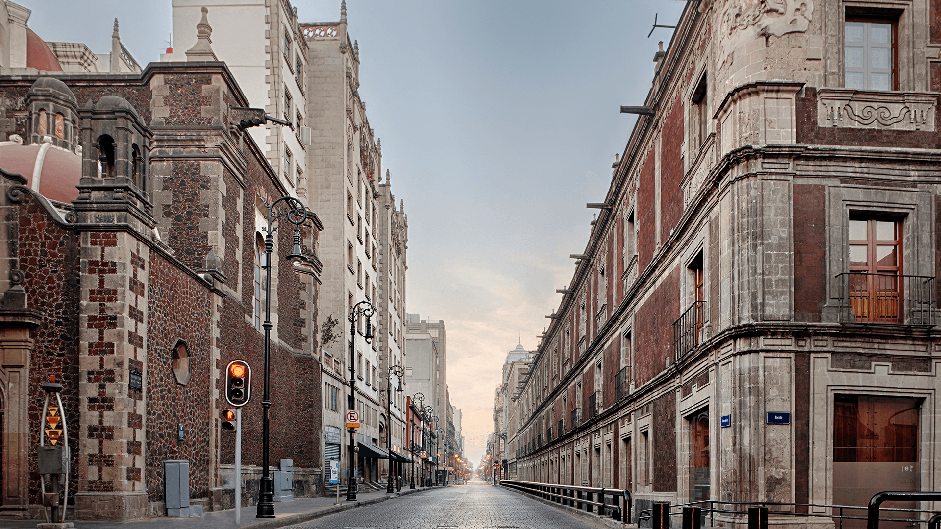 calle del centro histórico en la Ciudad de México