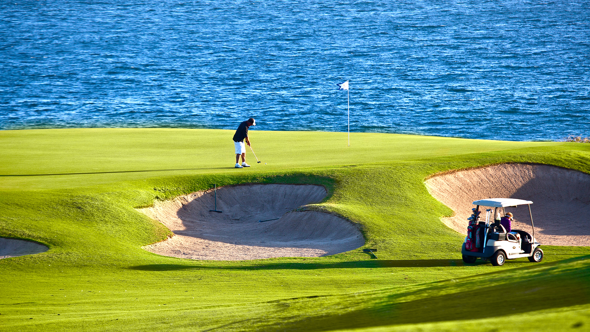 Campo de golf con vista al mar en Los Cabos