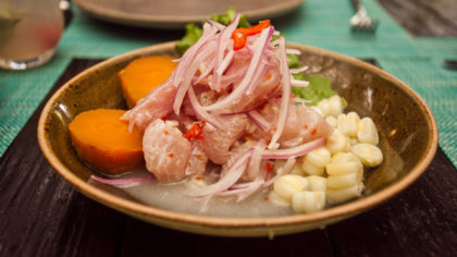 Delicioso cebiche peruano