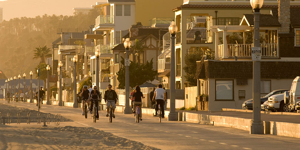 Exercising at the beach is always a free thing to do in L.A.