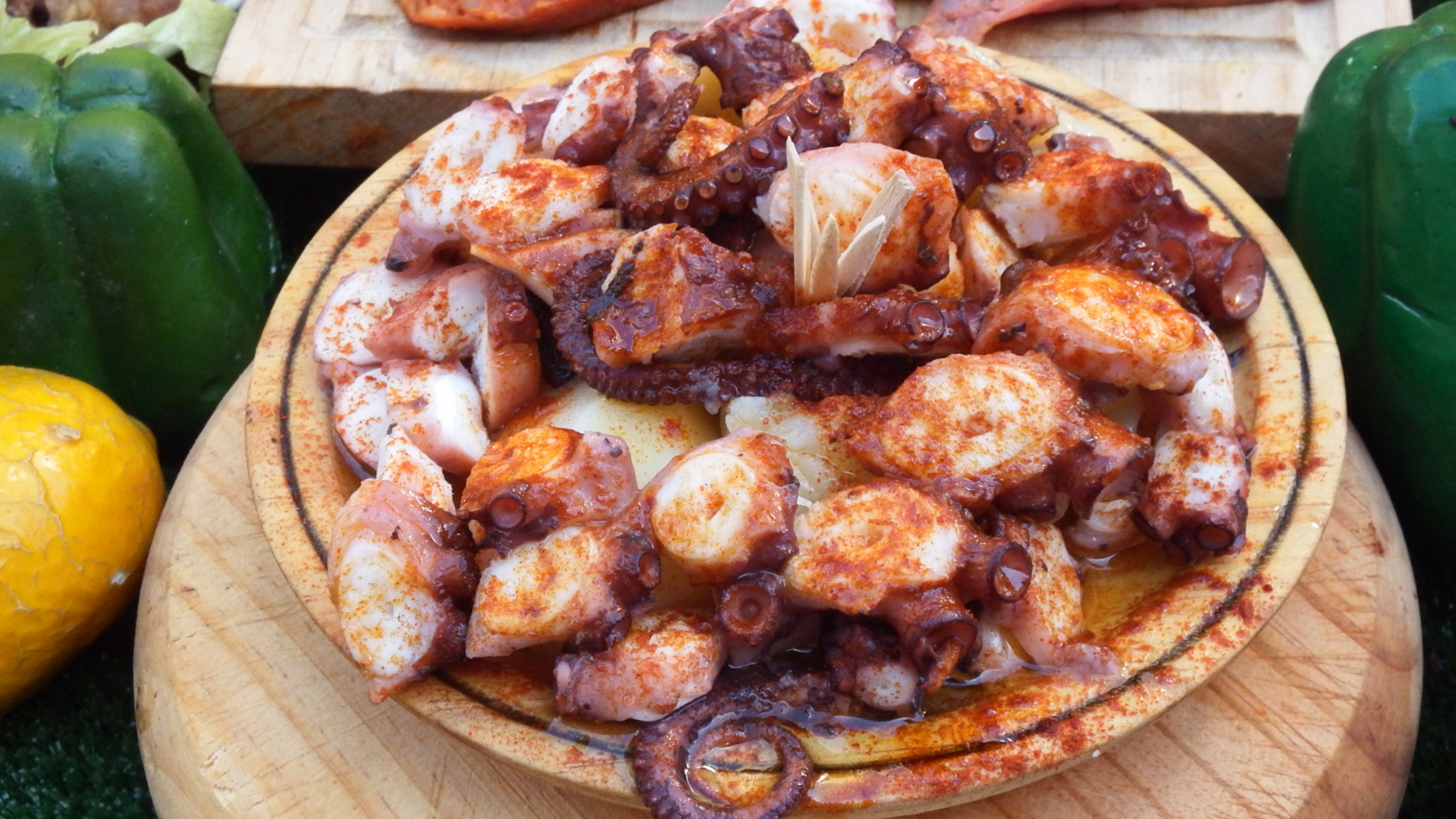 Plato de pulpo a la gallega