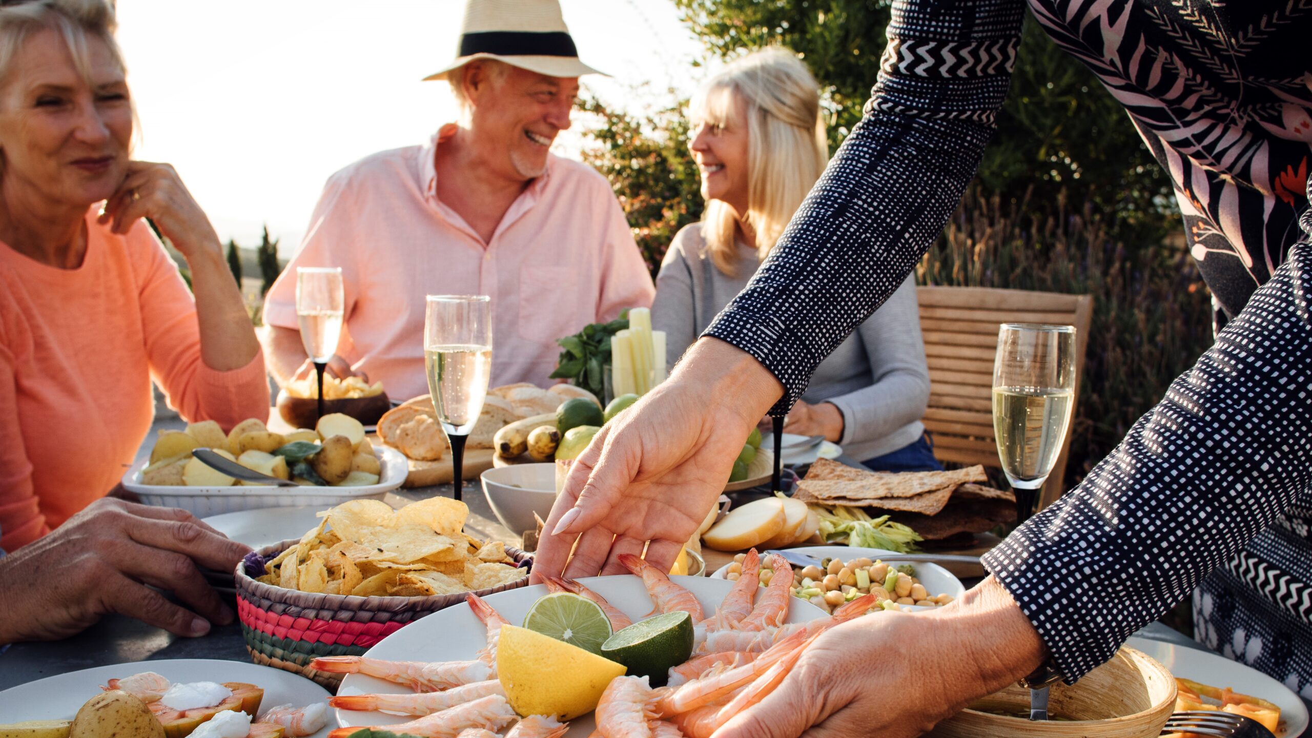 Comiendo al aire libre