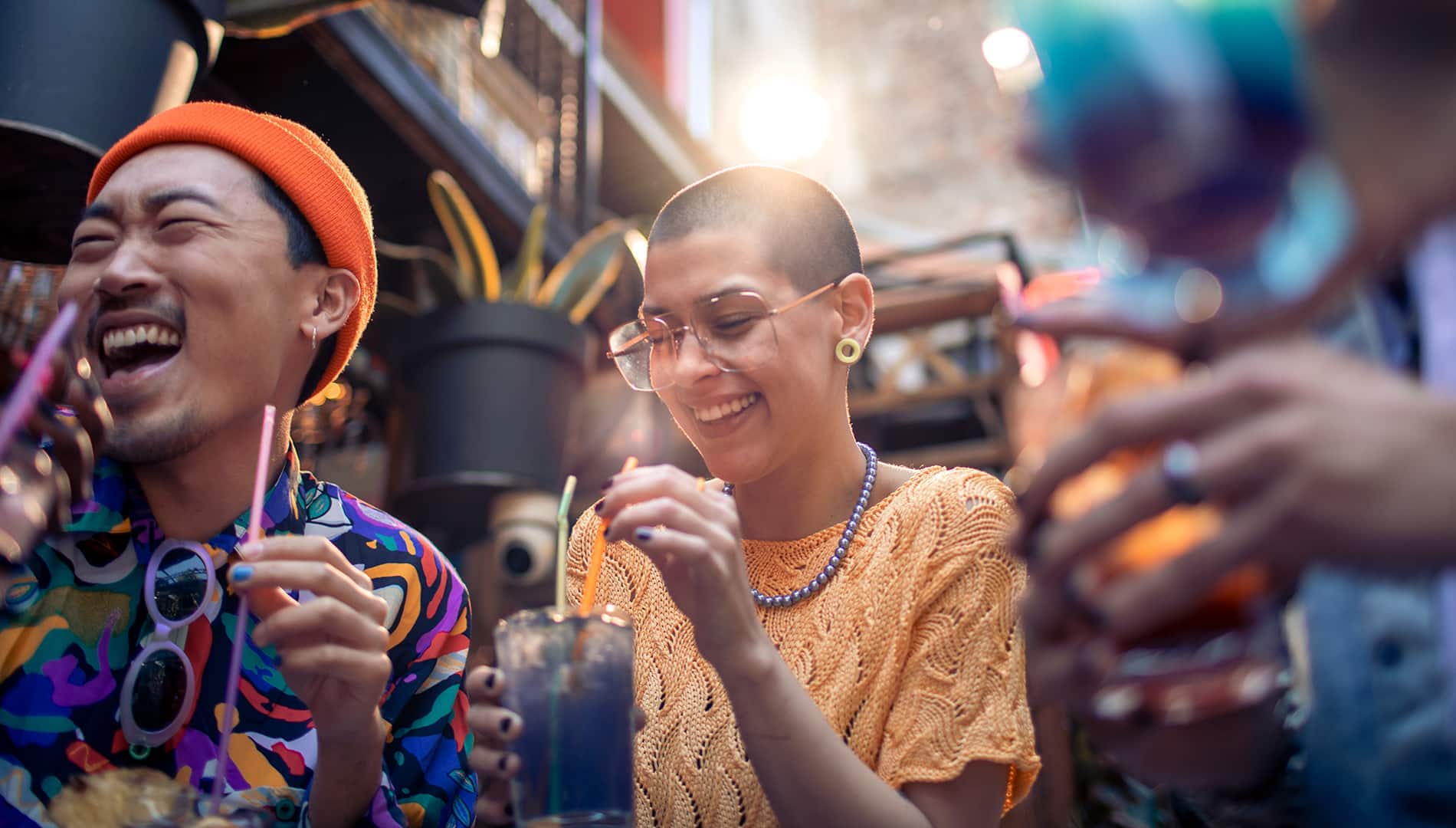 Disfrutando del happy hour