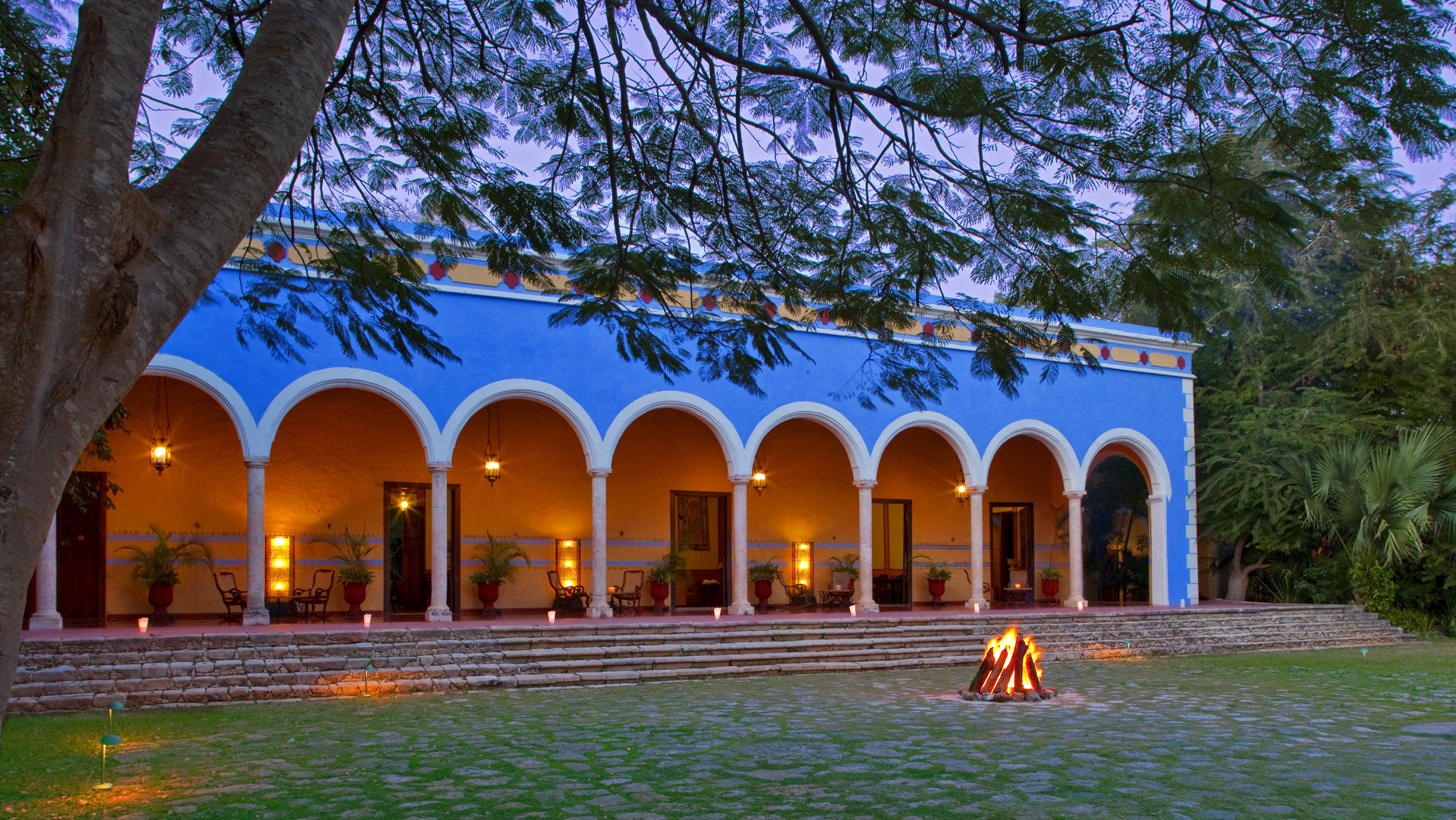 Fogata en las instalaciones de la Hacienda Santa Rosa