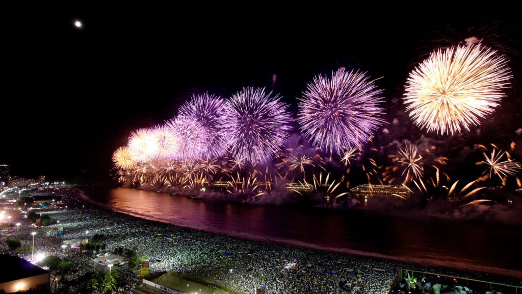 Fuegos pirotecnicos en Rio de Janeiro