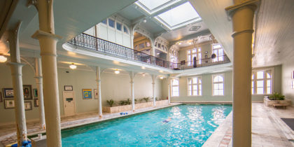 Swimming pool in New Orleans at local athletic club.