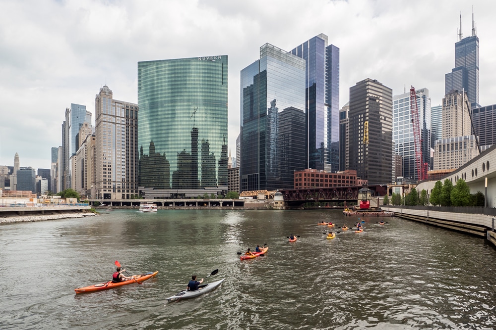 Kayak on the Chicago River