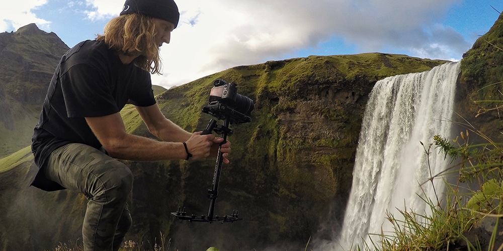 Filmmaker Rory Kramer capturing the lush landscape of Iceland while traveling to the island nation with Justin Bieber in September. (Photo: Rory Kramer)