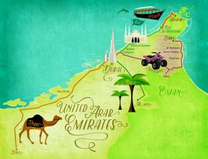 UAE road trip map