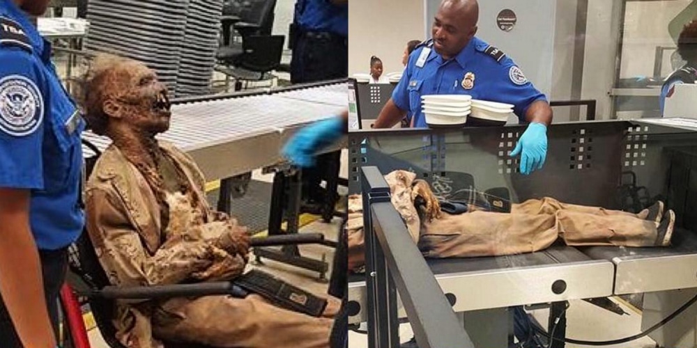 A passenger traveled with a prop of a dead body from "The Texas Chainsaw Massacre" at Chicago's O'Hare. (Photo: TSA)