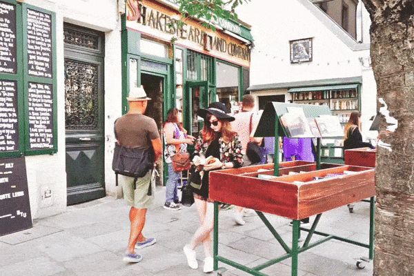 paris cinemagraphs shakespeare and company mary quincy