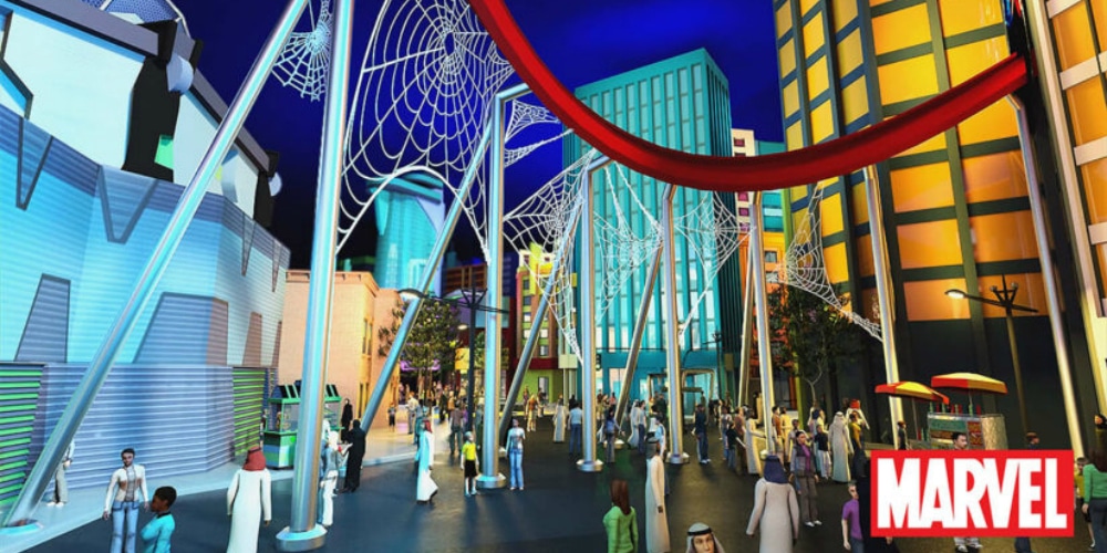 A rendering of the Marvel-themed zone. (Image courtesy of IMG World Adventure)