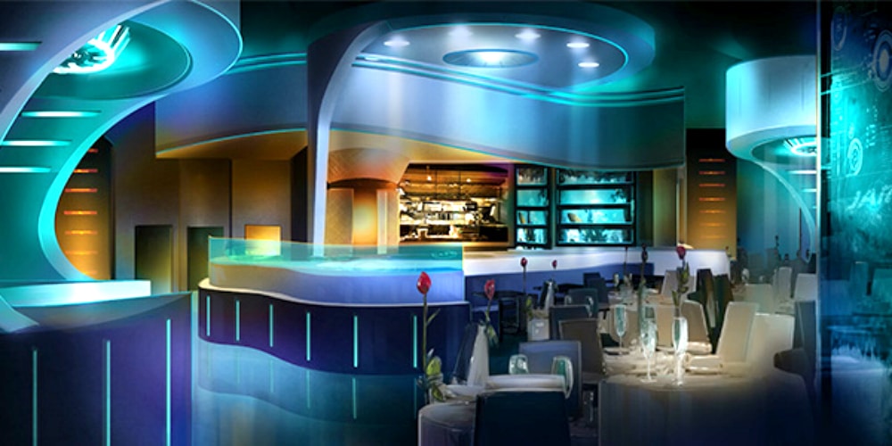 Tony's Skydeck will be the Marvel zone's fine dining restaurant. (Image courtesy of IMG World Adventure)