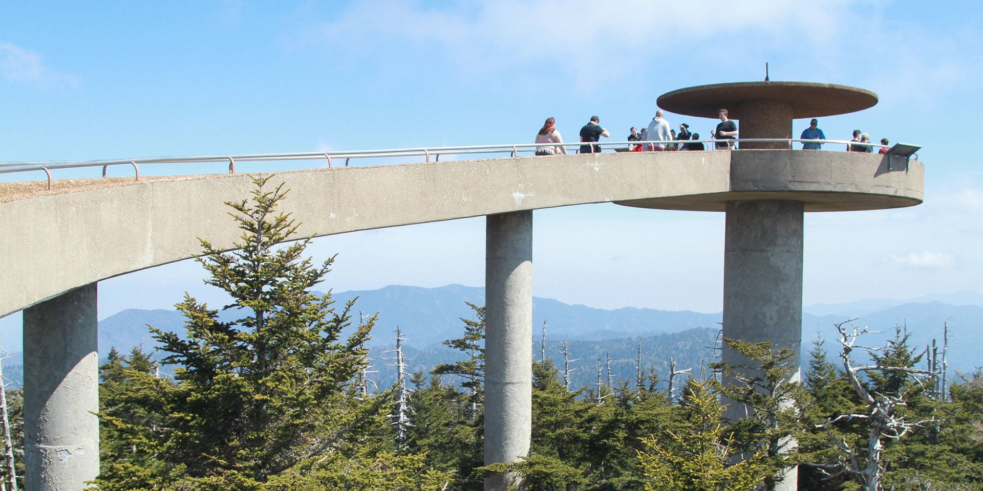 Places to visit in the Smoky Mountains: Clingman’s Dome.