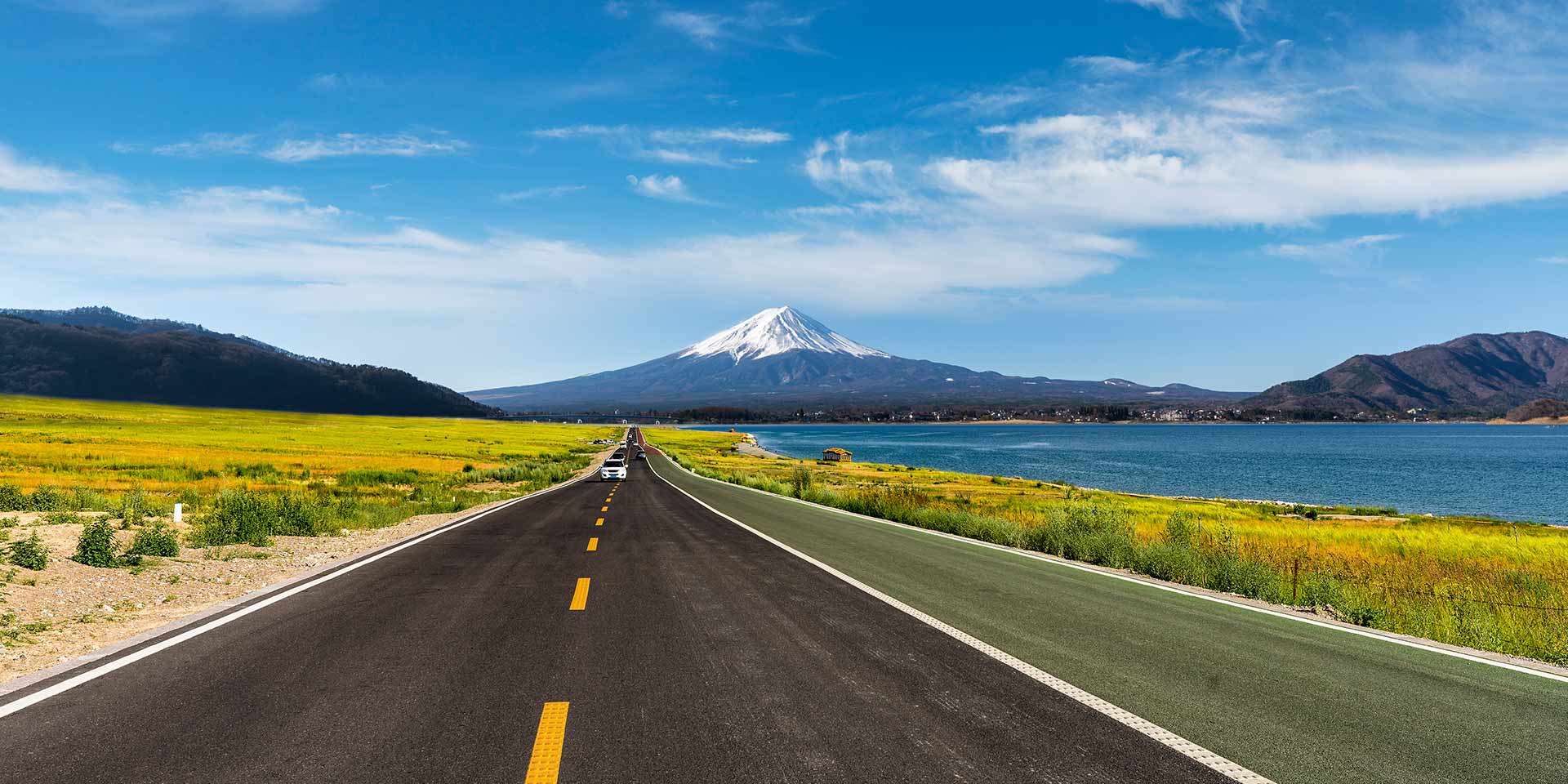 highway leading to mount fuji in Japan