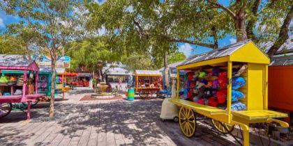 carts on wheels selling souvenirs in key west