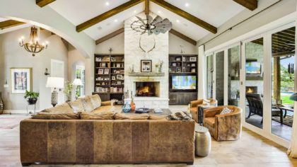 luxury rustic living room
