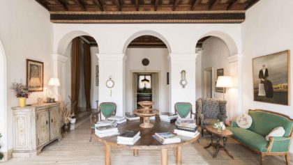 tuscan villa living room