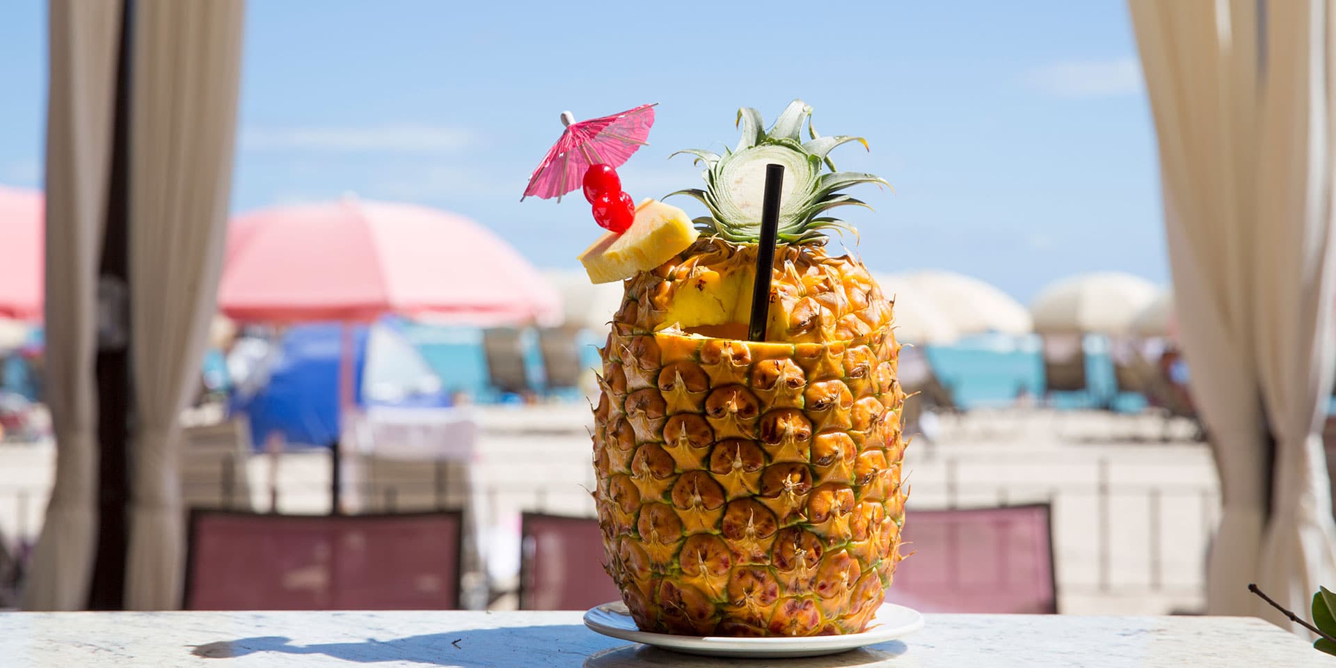cocktail in a pineapple