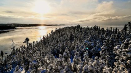 Rimouski Lake in winter
