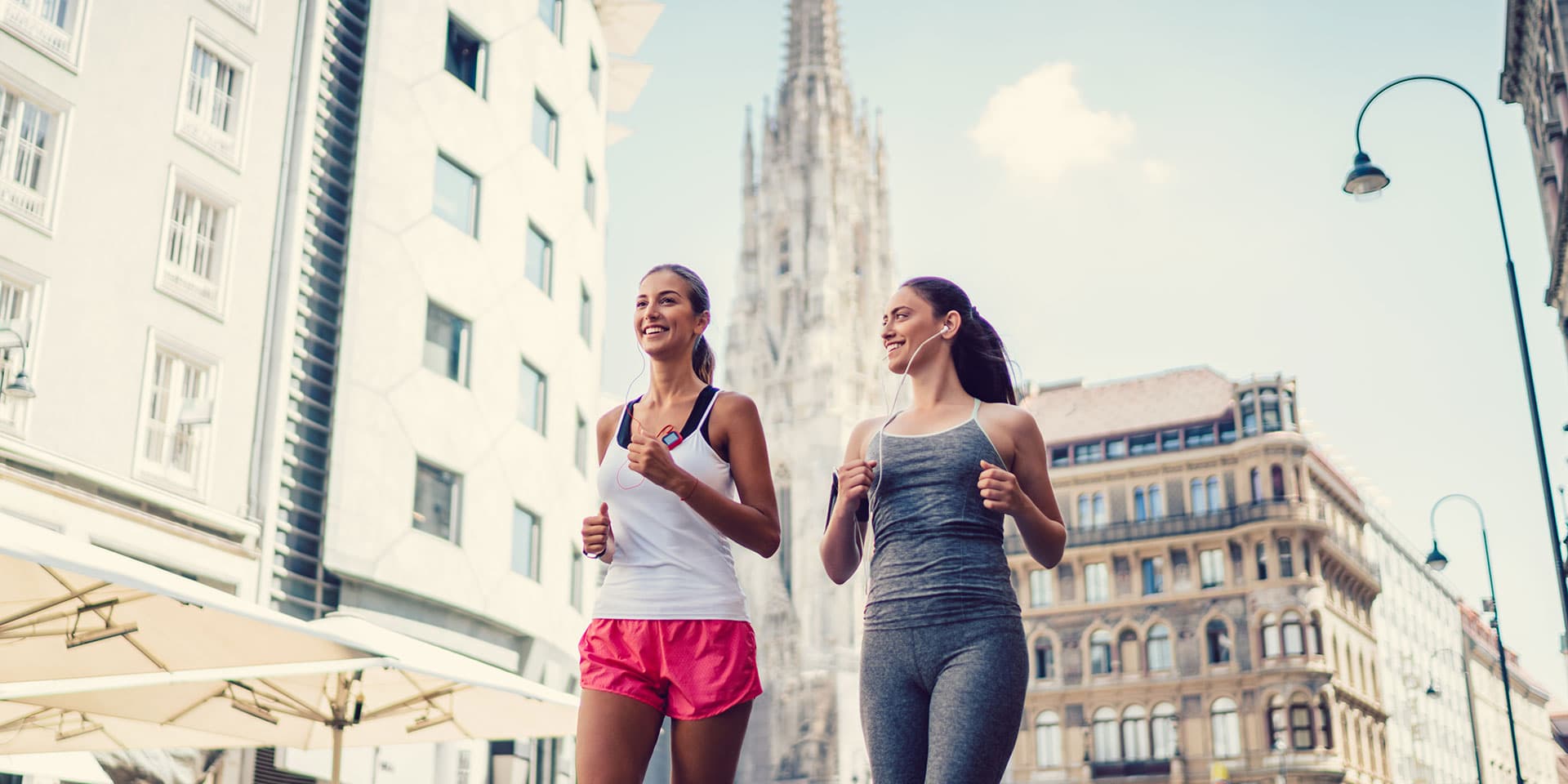 two women running in vienna