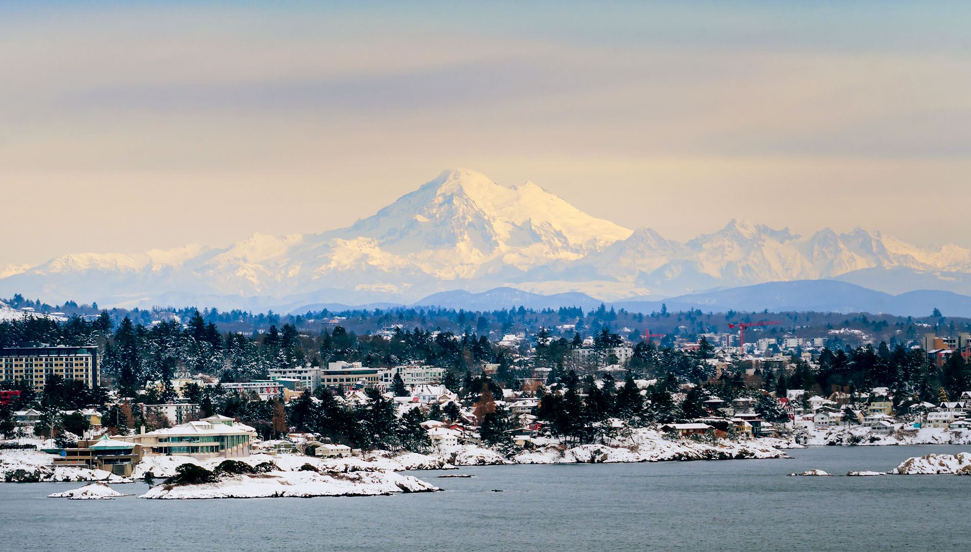 View of Mt. Baker in Victoria, Canada