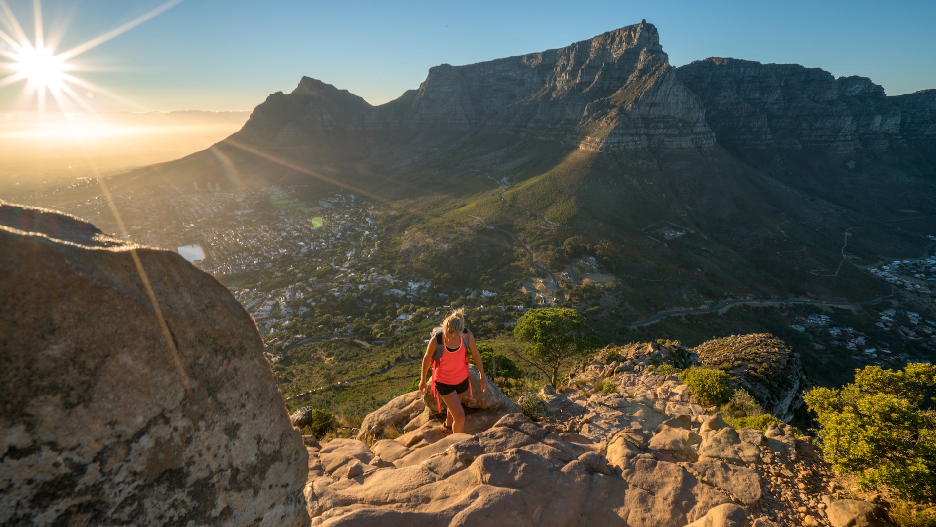 woman hiking in cape town
