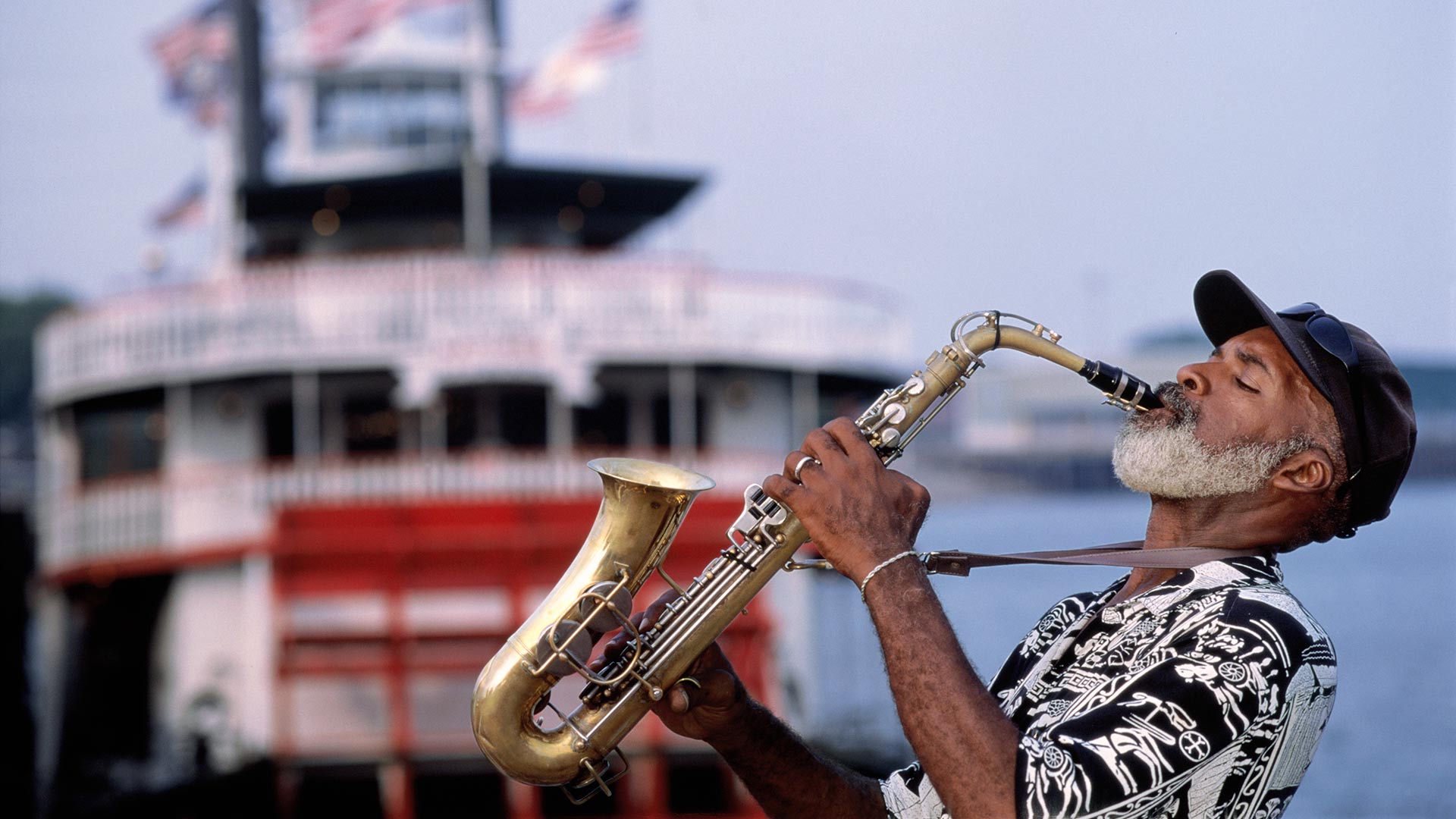 man playing sax in new orleans