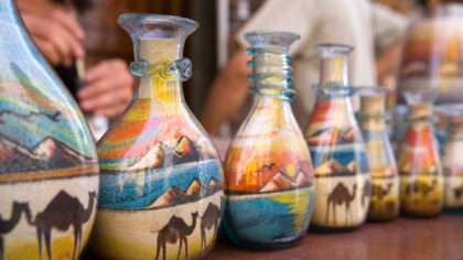 sand art in bottles