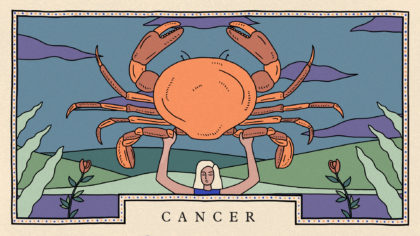 Illustration of Cancer zodiac sign