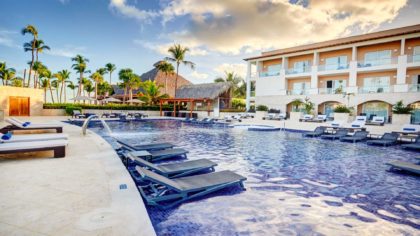 Poolside view of the Hideaway Punta Cana