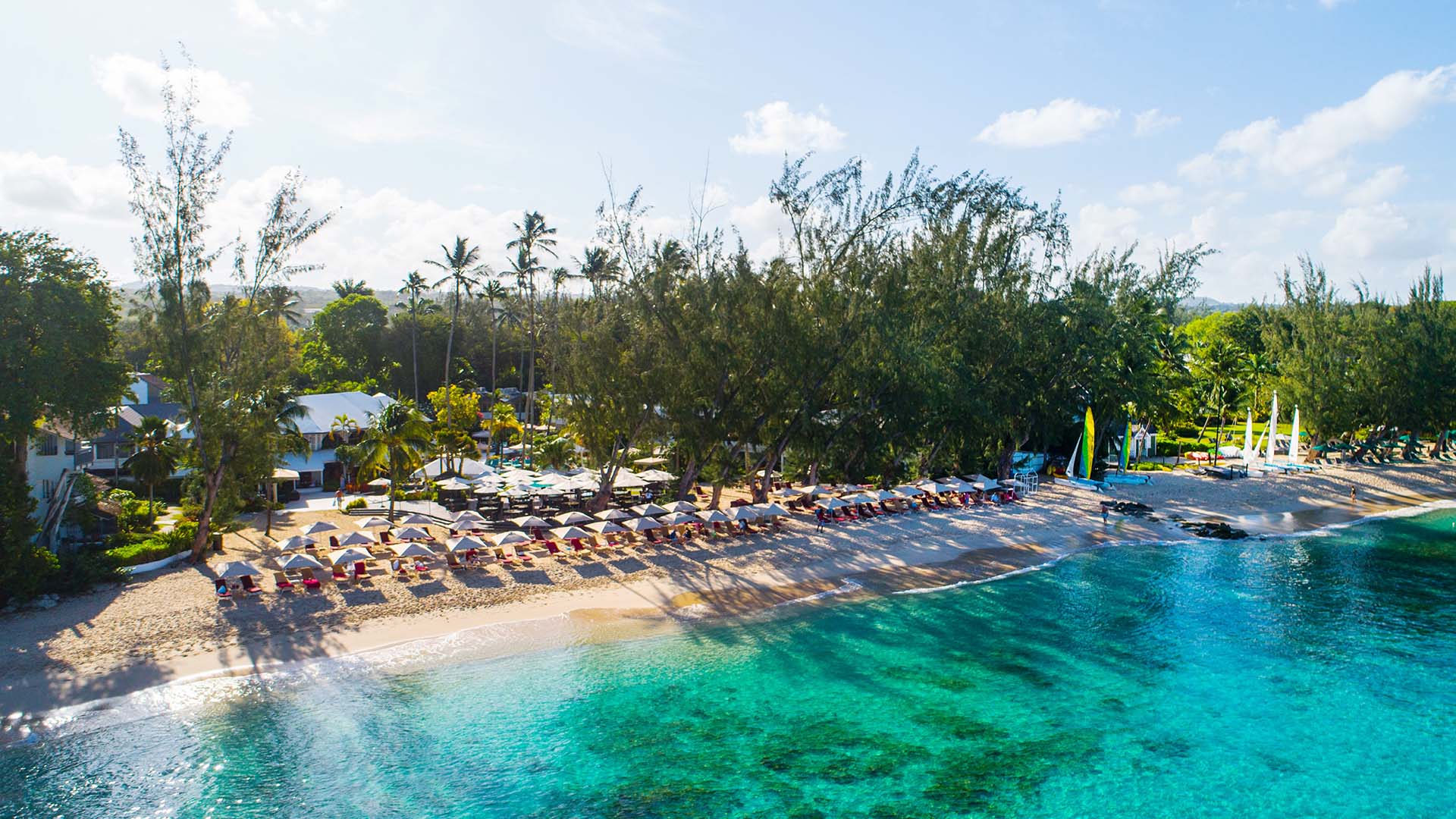 Treasure Beach resort beach with clear water and sandy shores.