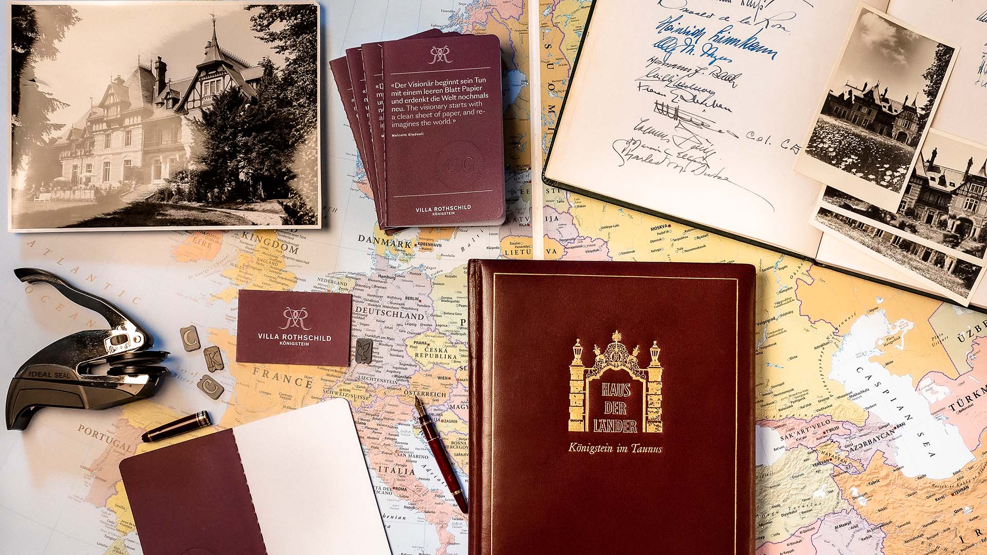 Personalized notebooks from Villa Rothschild