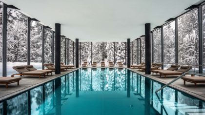 Luxury pool at the Waldhaus Hills Wellness Resort