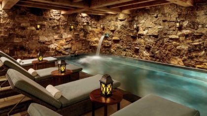 Indoor relaxation pool at The Ritz-Carlton Spa, Bachelor Gulch
