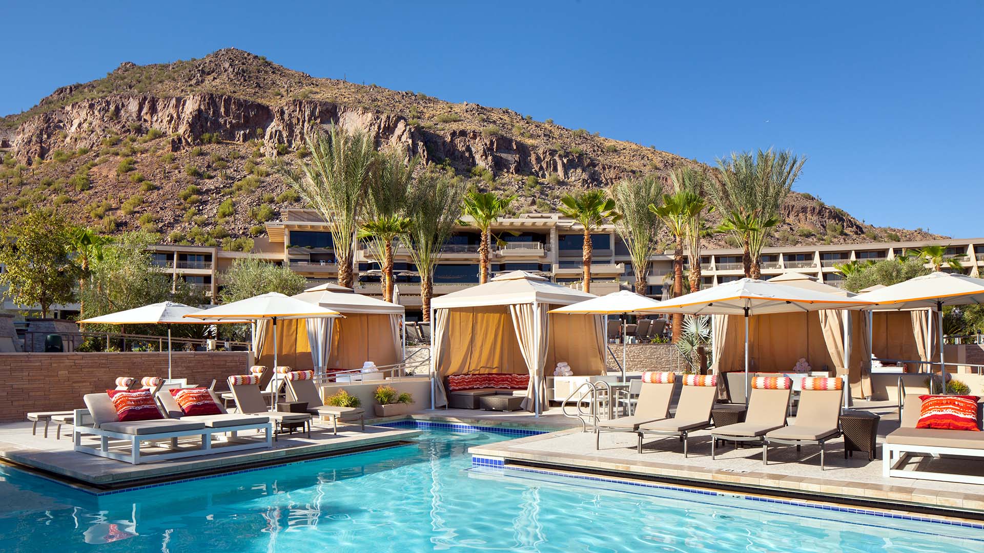 View of the pool at The Phoenician, Luxury Resort.