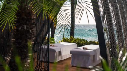 Massage beds looking out at the ocean at The Westin Maui Resort & Spa, Ka'anapali
