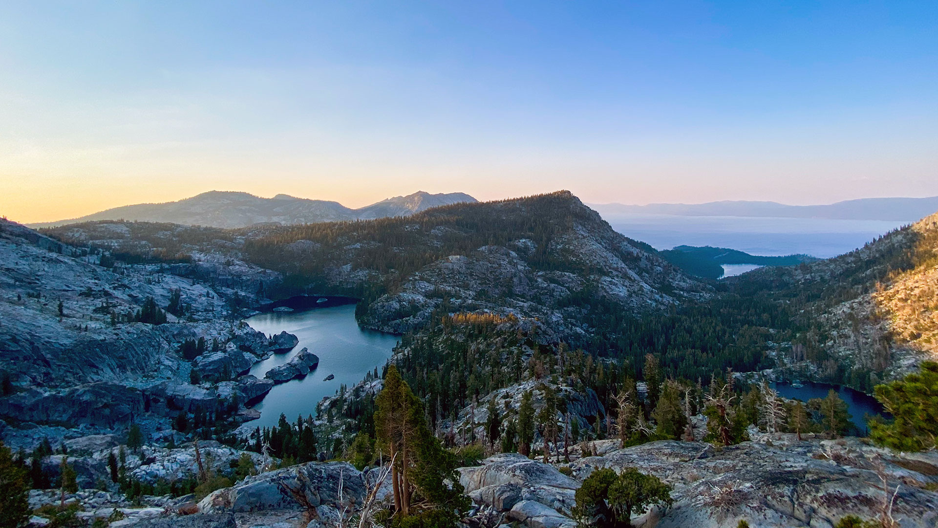 Lake Tahoe's backcountry from Mountain View