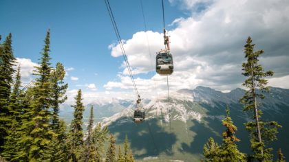 gondola over mountains