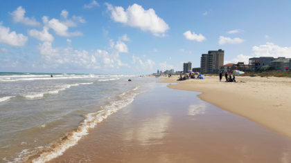 South Padre Island beach on a clear day