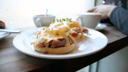 Eggs Benedict on a plate