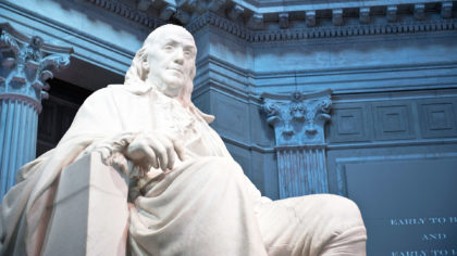 Ben Franklin statue at the Franklin Institute in Philadelphia