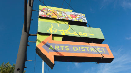 Sign for the Paseo arts district in Oklahoma City