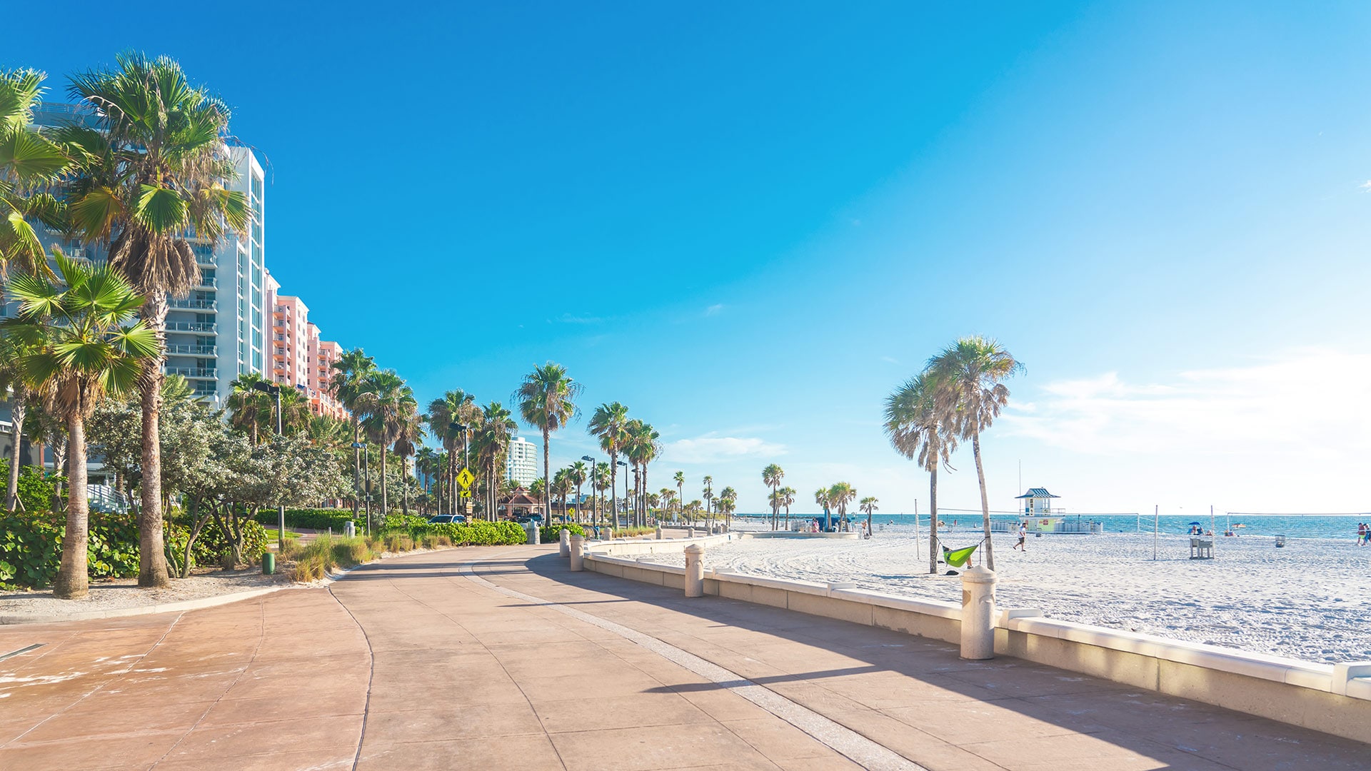 Walkway in Clearwater Florida on sunny day