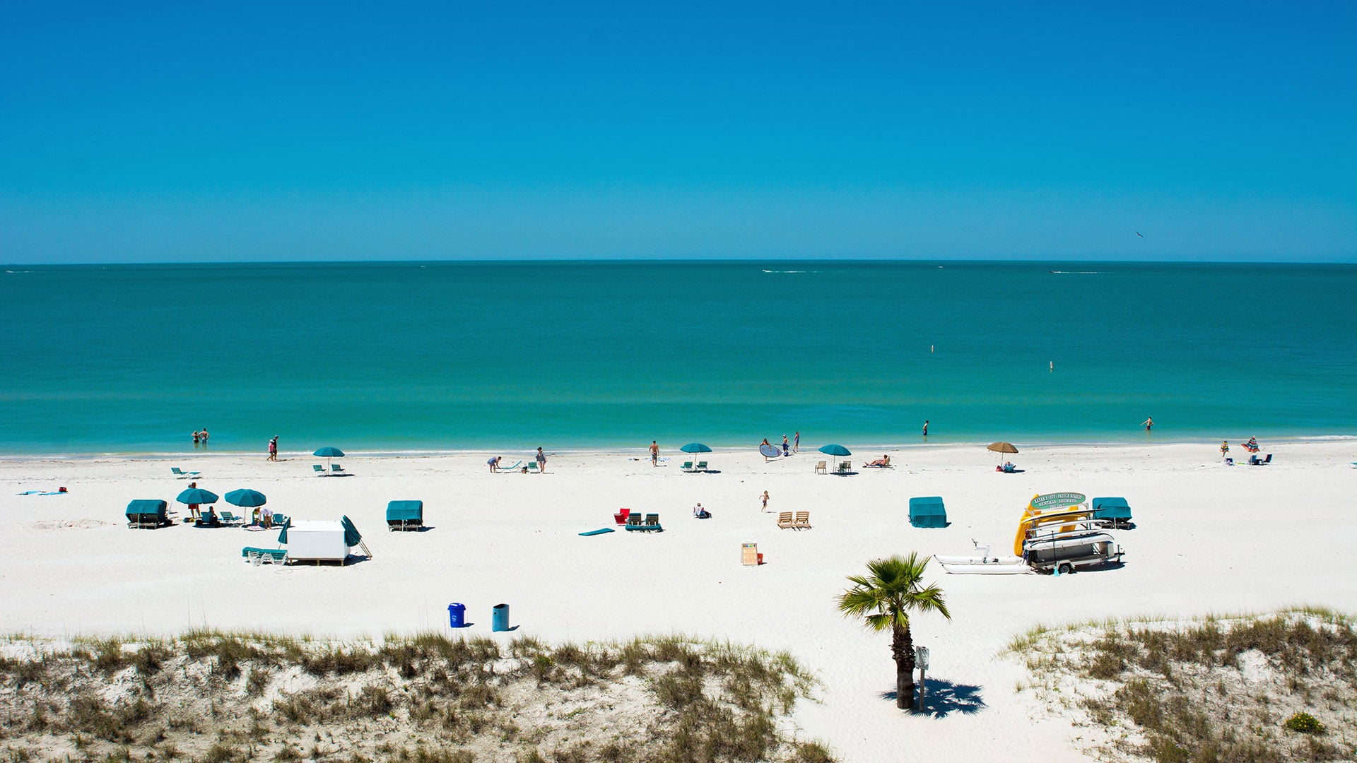 People on beach in Treasure Island Florida