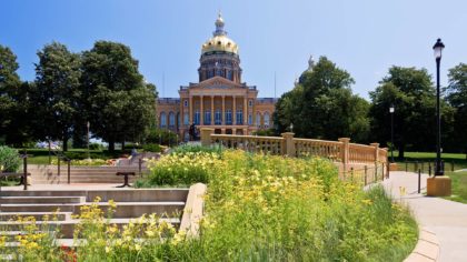 Iowa State Capitol on a sunny day