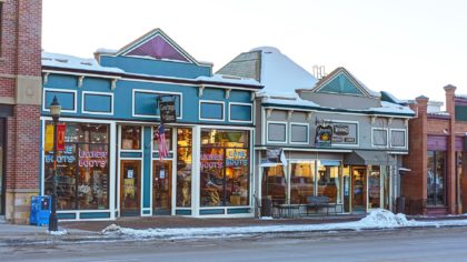 Downtown Steamboat Springs during the winter