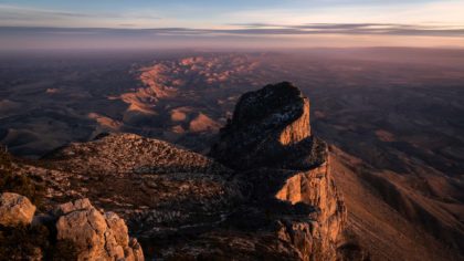 aerial views of guadalupe mountain